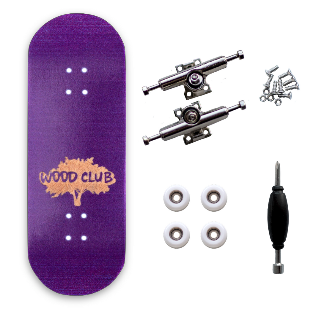 WoodClub Wooden Fingerboard 32mm - Purple