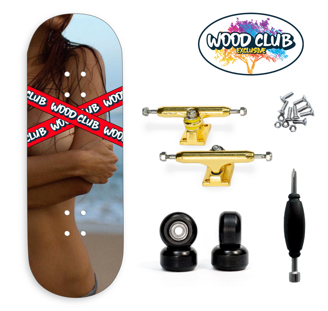 WoodClub EXCLUSIVE Fingerboard 32mm - "BEACH GIRL"