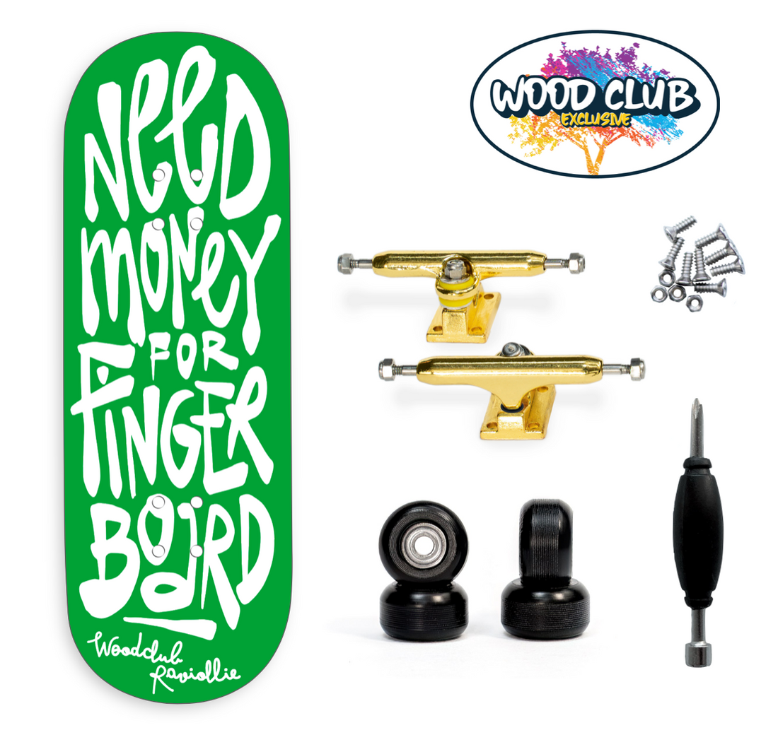 WoodClub EXCLUSIVE Fingerboard 32mm - "NEED MONEY"