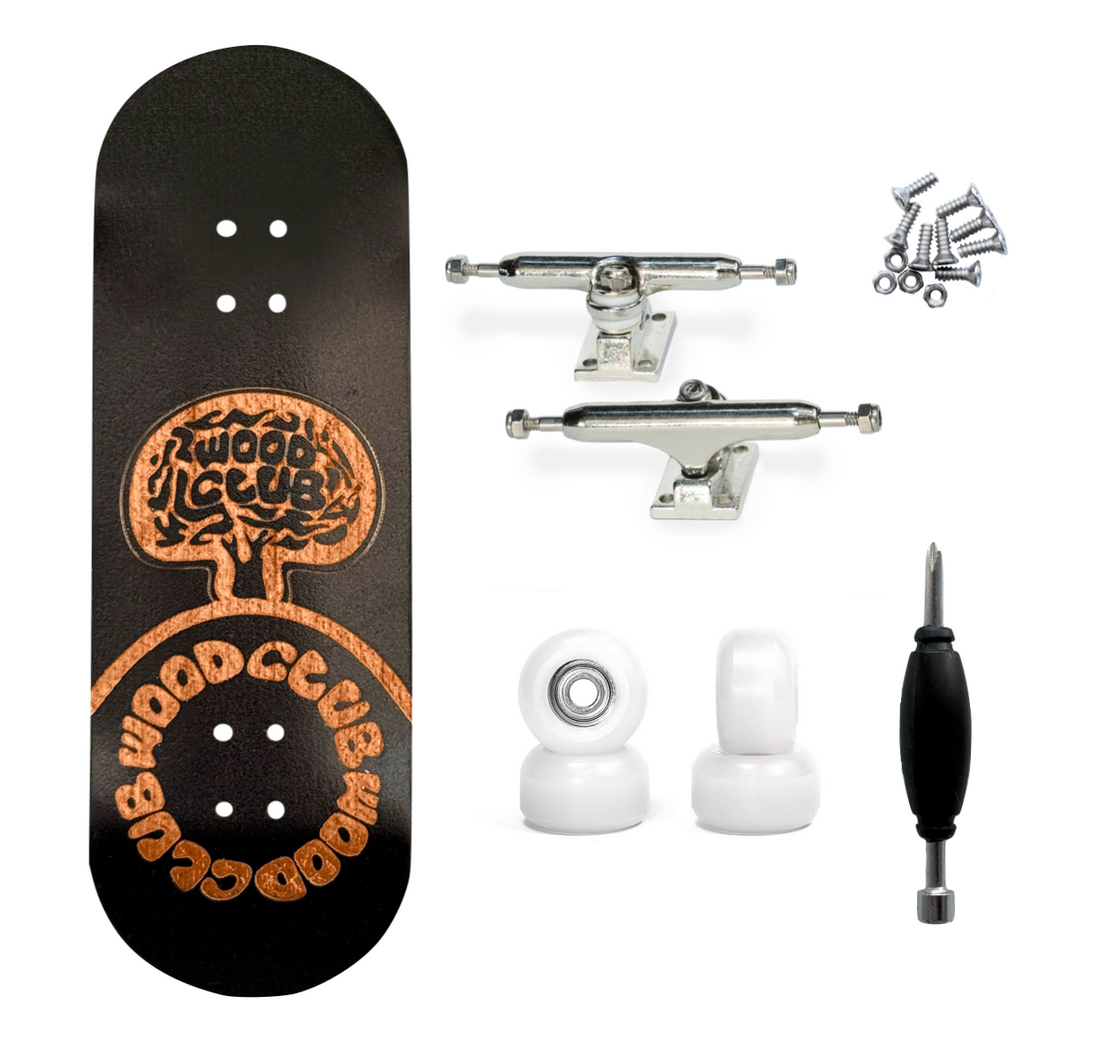 WoodClub Wooden Fingerboard 34mm - Black