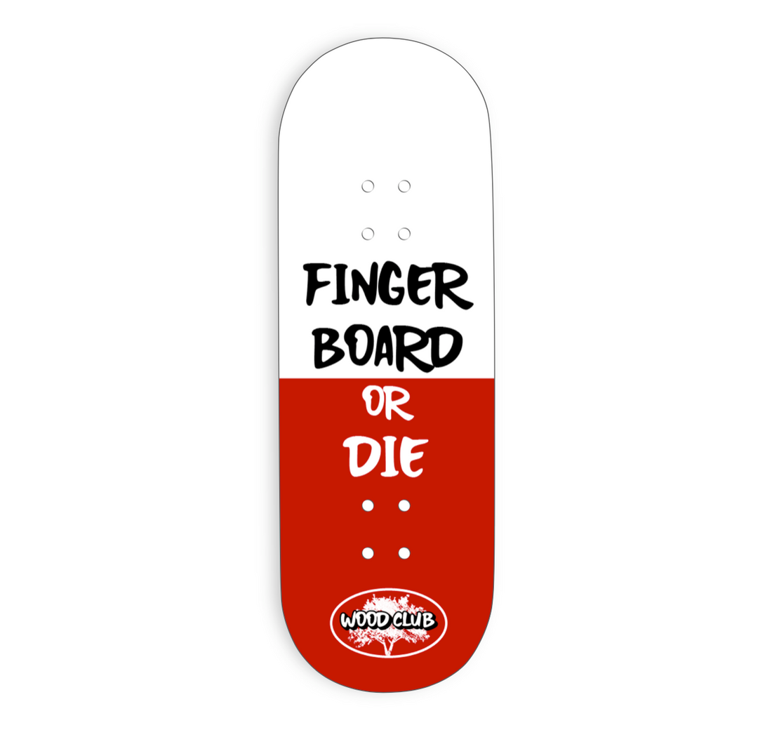 WoodClub EXCLUSIVE Wooden deck 32 mm - "FB or DIE" - Wooden Fingerboards