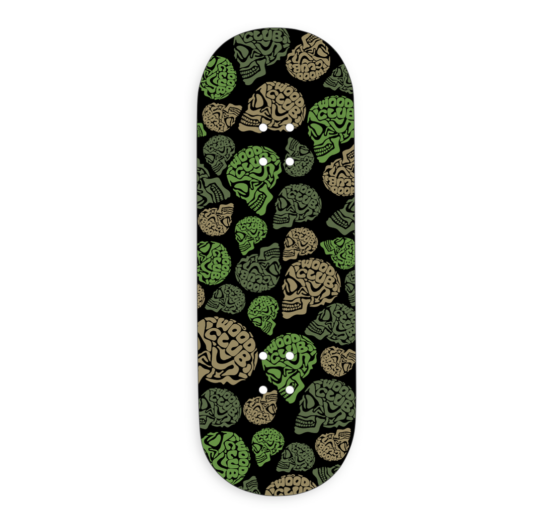 WoodClub EXCLUSIVE Wooden deck 34mm - "CAMO SKULLS"