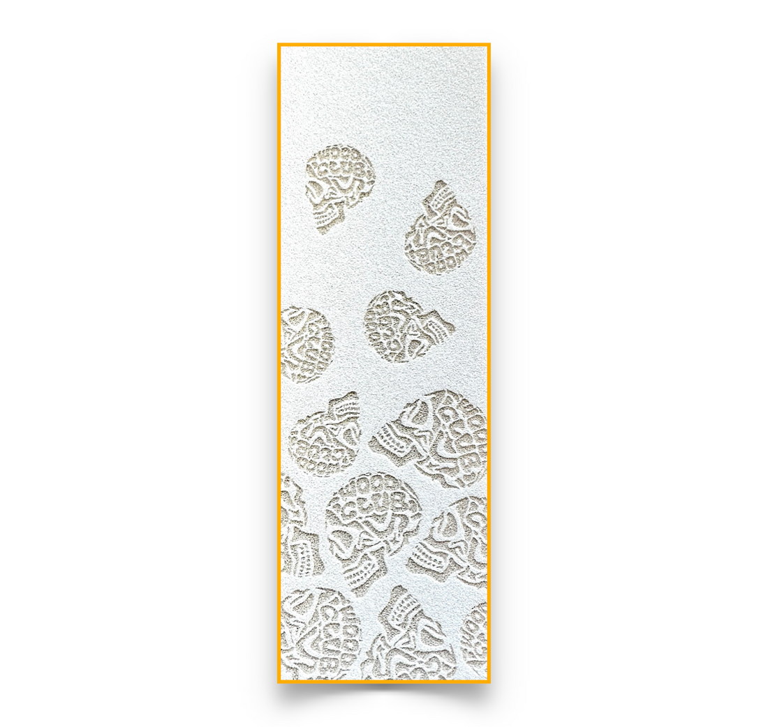 WoodClub Fingerboard Tape EXCLUSIVE 1pc White - "Falling Skulls"