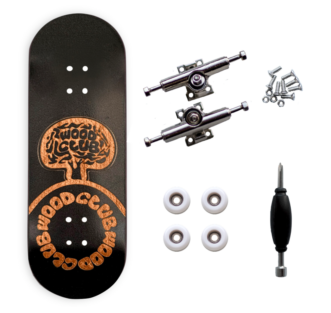 WoodClub Wooden Fingerboard 32mm - Black