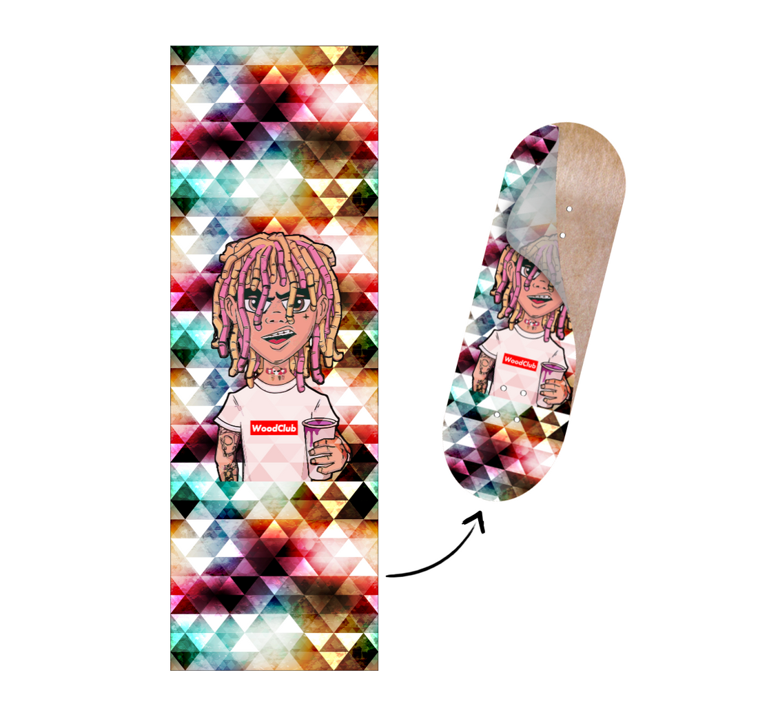 WoodClub Graphic Deck Wrap - "LIL" - Wooden Fingerboards