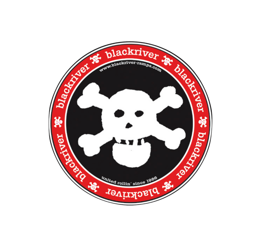 Blackriver Sticker XL "Blackriver Skull" - Wooden Fingerboards