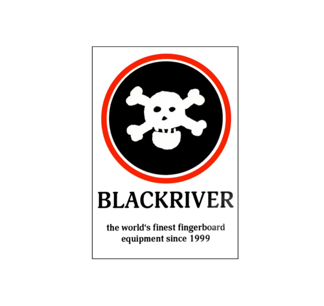 Blackriver Sticker "Blackriver Logo" - White - Wooden Fingerboards