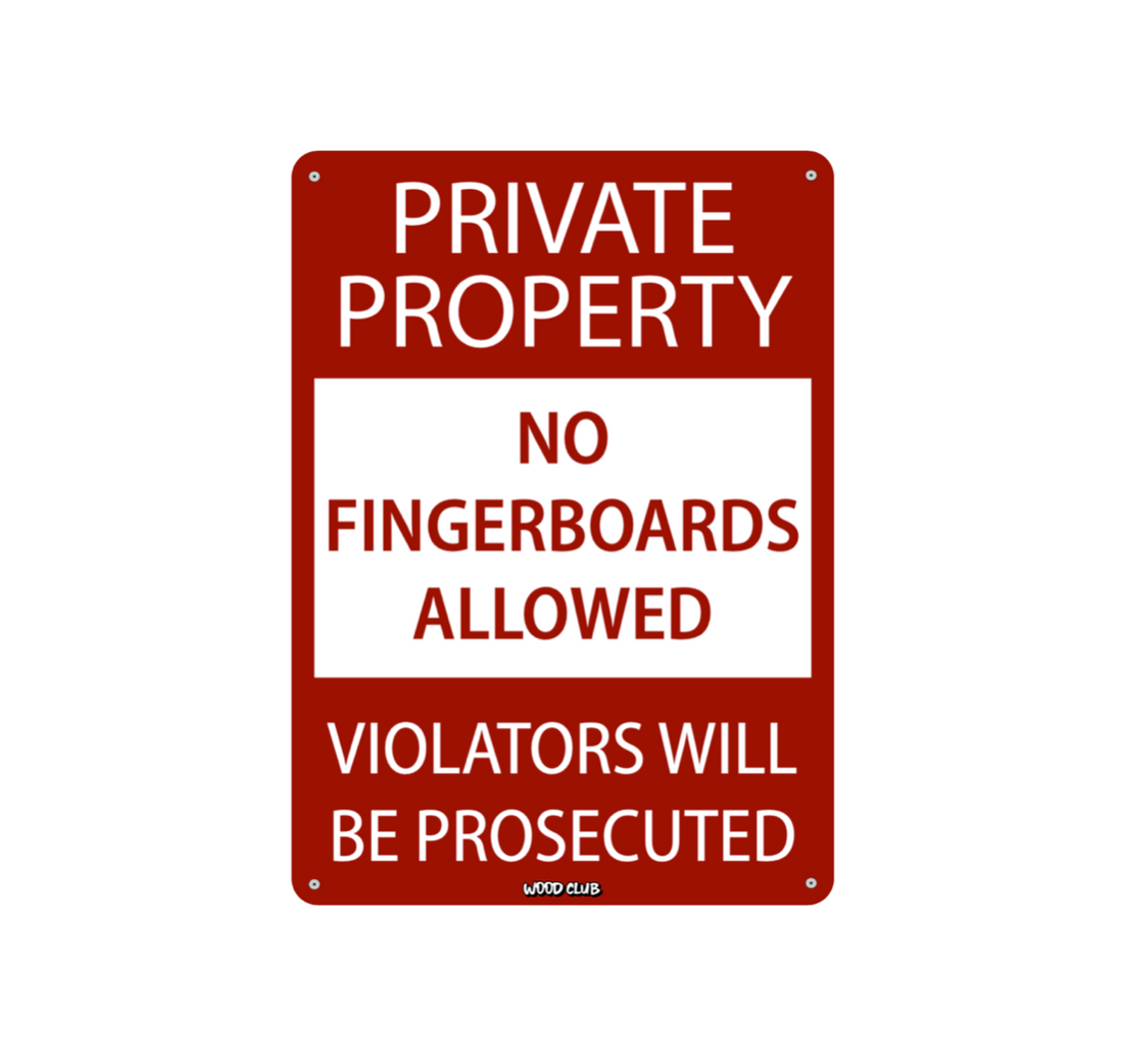 WoodClub Sticker "Private Property" - Wooden Fingerboards